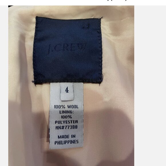 J. Crew vintage wool orange above knee length skirt 4 - Picture 5 of 6